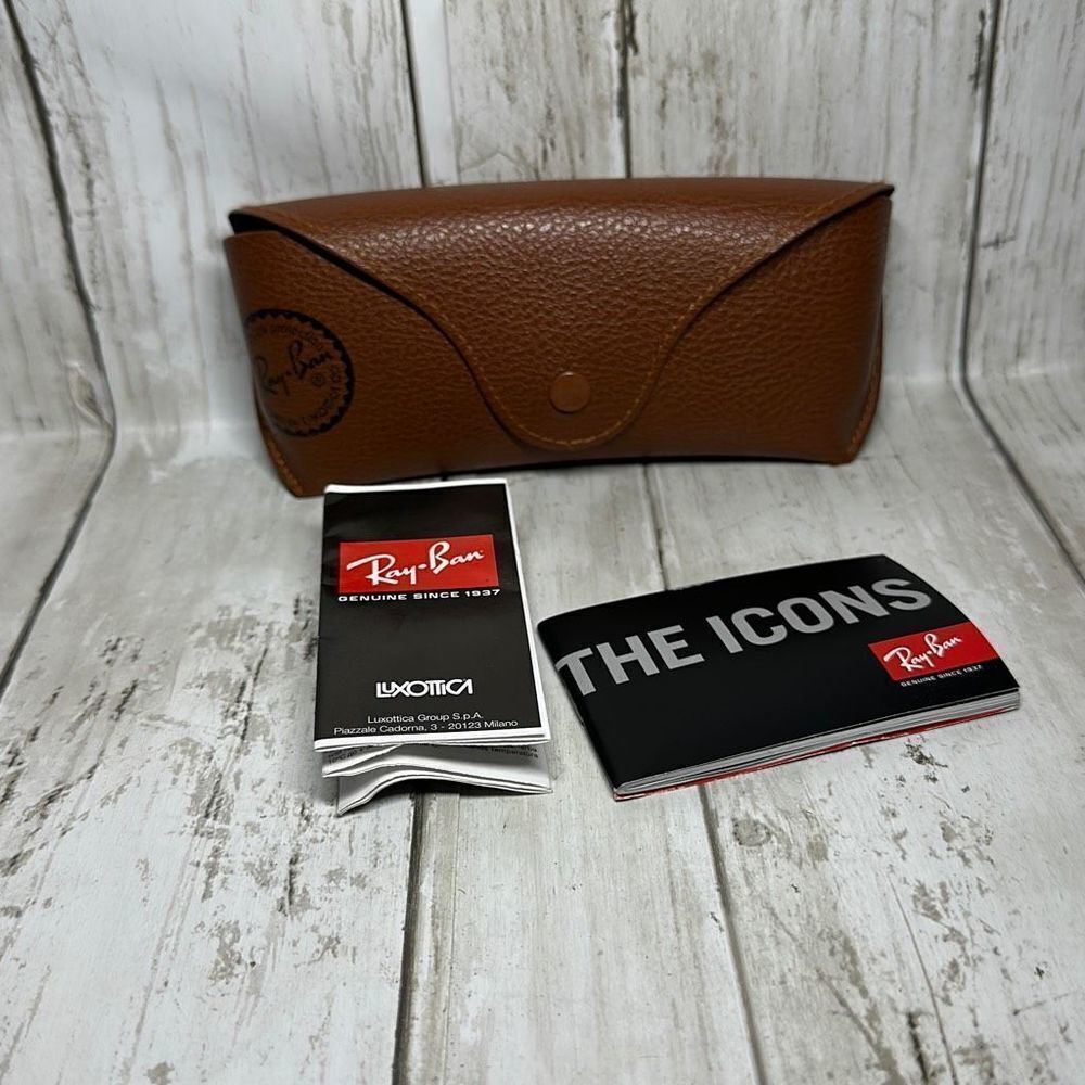 Ray Ban Brown Leather Medium CASE ONLY Booklet